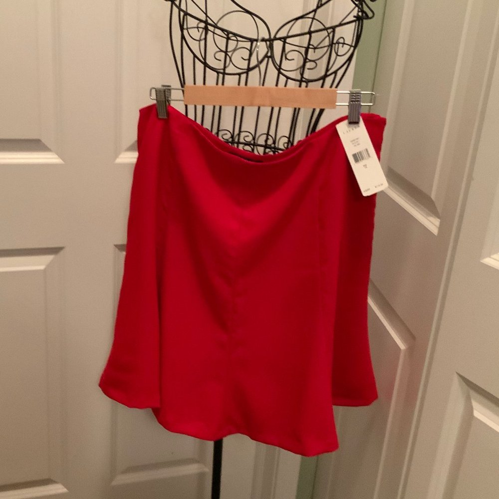 Lauren Ralph Lauren Red Skirt NWT Size 14